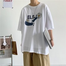 트렌디 한 남성 반팔 티셔츠 홍콩 스타일 트렌드 여름 느슨한 조수 브랜드 올 매치 캐주얼 하라주쿠 스타일 소년 탑 한국어 버전