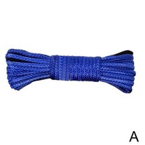 와이어윈치 미니 크레인 전기 윈치 로프 나일론 7700lbs 고강도 섬유 6mm x 15m 자동차 견인 스트랩 액세서, 01 Blue