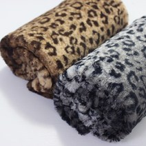 자투리 특가단면 밍크벨보아 호피 택1, 특가단면 밍크벨보아 호피 그레이