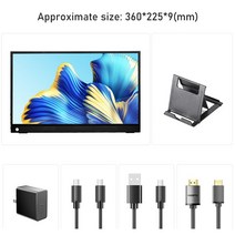 15.6 인치 1080P 휴대용 모니터 터치 IPS 스크린 HDR 컴퓨터 디스플레이 HDMI c타입 맥 노트북 PC PS4 PS5, 01 156NO stand_02 JP 플러그