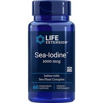 Life Extension 라이프 익스텐션 씨 아이오다인 1000mcg 60정 2팩 Sea Iodine Capsules, 2개