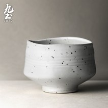 말차도구 대나무차선 도자기그릇 다도 다기 다완, 화이트 다완