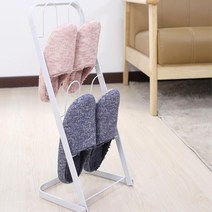 한의원 손님용 심플 접이식 실내화 거치대 사무실 집들이용품 병원, 블랙