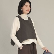 애비뉴투지 엄마옷 가오리 패딩 솜 여성 겨울 숏 조끼 V12244 50대 60대 중년여성