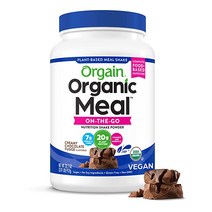 Orgain 비건 단백질 식사 대체 파우더 - 20g 인증된 유기농 및 식물 기반 글루텐 콩 또는 유제품 없음 유전자 변형 성분 크리미 초콜릿 퍼지 2.01lb포장은 다를 수, [02] 바닐라 빈