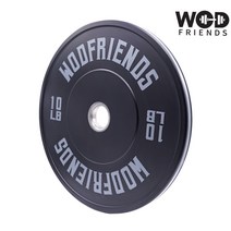 범퍼 컬러 엣지 중량 원판 바벨 역도 홈짐 크로스핏 파운드 10LB WFE10, 그레이, 1쌍