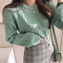 바보사랑 마카롱 라운드 루즈핏 니트(knit616) .드레스날다