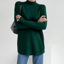 루즈핏 플레어 반목 롱니트 임부 빅사이즈