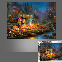 디즈니 직소퍼즐 500피스 미키와 미니 캠프파이어 킨케이드 아트퍼즐 kd 500-002