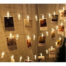 LED 가랜드 집게조명 포토클립 20구 글램핑 감성캠핑 차박 파티 사진걸이용 [판매자 애니케어 확인하세요]