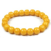 호박팔찌 천연석 원석 팔찌 미네랄 오래된 밀랍 배럴 모양 돌 남자는 친구에게 선물을