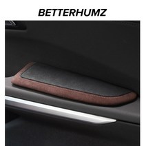 의자시트 차량좌석 쿠션 betterhumz alcantara 스웨이드 bmw f30 e90 e46 g20 g30 x5 f15 x3 x4 m 스포츠 센터 콘솔 팔걸이 소프트 패드, 블랙 4914 브라운