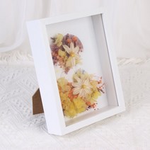 납골당액자 추모 영정사진 미니 수목장 장식 비석 말린 꽃용 다목적 딥 3D 프레임 나무 사진 북유럽 그림자 상자 표본 홀더 벽 3cm 깊이, 25.White - 7inch (13x18cm)
