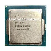 중고 인텔 코어 i3-6300T i3 3.3 GHz 듀얼 쿼드 스레드 CPU 프로세서 4M 35W LGA 1151, 한개옵션0