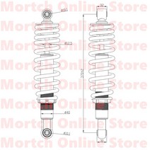 후방 충격 흡수기 CFMoto 600cc ATV CF500-5A CFORCE 401B-060500, 한개옵션0
