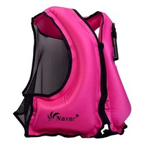 NAXER 공기 주입식 부력 재킷 조끼 성인용 카약 카약 수트 40.8-90.7kg(90-200파운드) 쉬운 스노클링 수영 보트 패들보딩 수상 스포츠, Rose