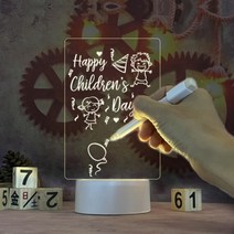 Led USB 메시지 보드 장식 램프 무드등 칠판, 빈 보드-펜
