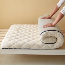 흙침대토퍼 앗뜨거 발열매트 겨울 킹 퀸 사이즈 통기성 학생 기숙사 침대 매트리스, 하얀