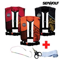씨울프 자동팽창식 선상 구명복 CE-7F03 팽창식 구명조끼 해양수산부승인, CE-7F03 블랙 +사은품