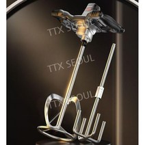 시멘트믹서기 콘크리트믹서기 휴대용 교반기 믹싱드릴 액상 퍼티 미장 배합, 플래그쉽 블랙 (4600w) S봉