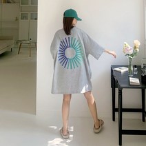 애플망고옷장 여성 빅사이즈 오버핏 반팔 모노 롱박스 캐주얼 여름 티셔츠