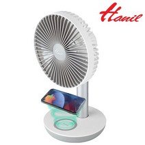 한일전기 2 in 1 휴대폰 무선충전 미니선풍기