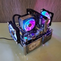 오픈형 케이스 언더 마운트 전원 공급 장치 컴퓨터 호스트 섀시 itx 개방형 matx 투명 아크릴 유리 diy 간단한 데스크탑 데스크탑 수냉, 9.  대형 섀시 단일 레이어 + USB 전면, 1.  패키지 하나