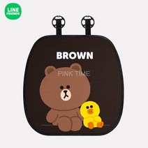 Line Friens 만화 자동차 방석 여름 쿠션 왕홍 사계절 싱글 등받이 다양한 조합차 방석, (전면방석)드라윙 콤보