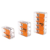 WAGO 22161x LEVERNUTS 10AWG 95피스 컴팩트 와이어 커넥터 모음 4414193672