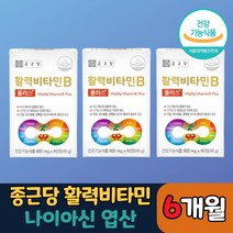 종근당 활력 비타민B 플러스 800mg x 180정 6개월분, 60정, 3개