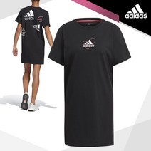 아디다스 우먼스 로고 티 드레스(GJ6523) 롱 반팔티