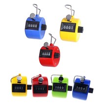 푸른바다피싱 수동 카운터기 숫자카운터 수동계수기 휴대용 인원체크기 미니 핸디카운터기, 노랑