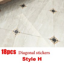 리빙보드 욕실벽보드 대리석 비닐 스티커 방수 모조 세라믹 타일 벽지 욕실 주방 자체 접착 PVC 홈 벽 데칼, [11] Style H -18pcs