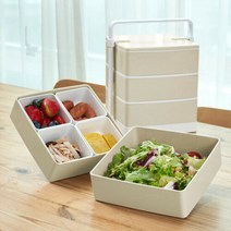 [AKMALL]피크닉도시락통 3단 찬합 아이보리, 색상:단일상품, 단품