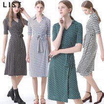 [리스트.] [리스트] 지오메트릭 랩오버 원피스