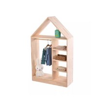 아기옷행거 집모양 정리함 2단 유아 아기옷, 하우스수납걸이 1050x400x1700