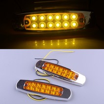 2Pcs 유니버설 사이드 마커 라이트 클리어런스 LED 램프 물고기 모양 12V 자동차 트럭 트레일러에 적합 트, 한개옵션0
