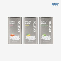 [퍼지락] 자일리톨 캔디 틴케이스 단품 (그린애플/레몬/피치맛 중 1), 레몬, 1개, 35g