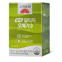 고려은단 퓨어 알티지 오메가3 업그레이드 고함량 함량높은 rtg 푸어 오매가3 유재석 티비 광고 약 영양제 제품 알티쥐 오메가쓰리 알튀지 알히지 알티즤 오멕아 비린내 냄새 안나는, 3개, 60캡슐(2개월 분)