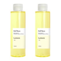 허브타임 방향제 시그니처 니치 향수 디퓨저 리필 130ml 1+1, 레몬