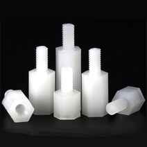 M4 화이트 나일론 육각 플라스틱 볼트 스탠드 PCB 고정 스텐스 스레드 절연 기둥 나사 스터드, 50mm (30Pcs), 1개