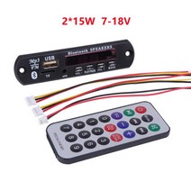 노래 뮤직 음악 MP3 플레이어 215w225w 증폭기 mp3 모듈 블루투스 호환 5.0 디코더 보드 12v 증폭기 자동차 fm 라디오 모듈 mp3, 2x15w 7-18v