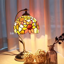 몬스데코 스테인드글라스 해바라기 호롱등 단 스탠드