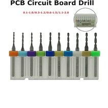 저렴한 10 개/대 0.1mm ~ 1.5mm 텅스텐 강철 카바이드 PCB 미니 드릴 비트 인쇄 회로 기판 CNC 기계, 03 PCB 0.6-1.5mm 10PCS