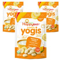 Happy Baby 요기스 요거트볼 28g, 바나나 + 망고(Banana + Mango), 3개