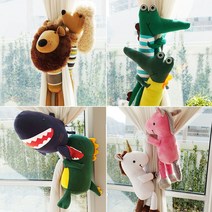 쇼핑오션동물 커튼 타이백 커텐 장식 인형 커튼소품 자녀방인테리어 커튼타이백 인형커텐타이 커튼끈+dhtustyvld, 상품택1*04_악어(엘로우)