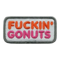VELCRO® BRAND Fastener Morale HOOK patch 와펜 패치 자수 Freakin Gonuts 1.5x3