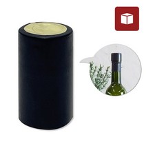 엠아이알 (1BOX-100개) 병뚜껑 탑씰 32mm (ABS캡전용) 유리병 수축필름 루땡지, PVC-블랙
