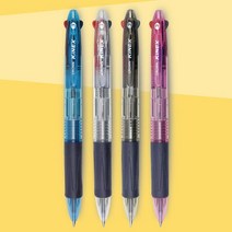 3색볼펜 흑청적 0.7 멀티펜 저점도 볼펜 한글공부, 투명블루