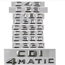 메르세데스 벤츠 C 클래스 C63 C43 C55 AMG C180 C200 C220 C300 C320 C350 4MATIC CDI 트렁크 엠블럼 배지 크롬 문자 엠블럼|Car S, C260